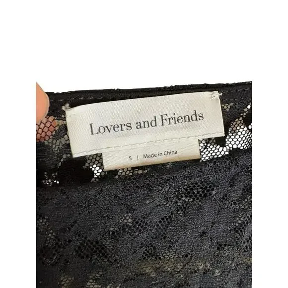 Lovers and Friends Kathryn Gown Lace Ruched Formal Evening Party Gala Elegant S - Picture 7 of 11